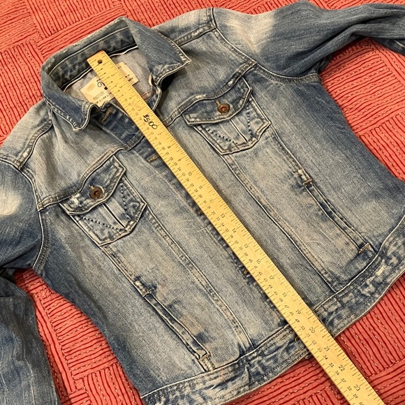 Zara large size Premium Wash distressed Denim Jacket - Picture 12 of 16